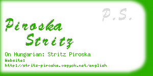 piroska stritz business card